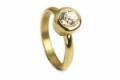 1812-38 Zlacený ocelový prsten s křišťálem a magnetem